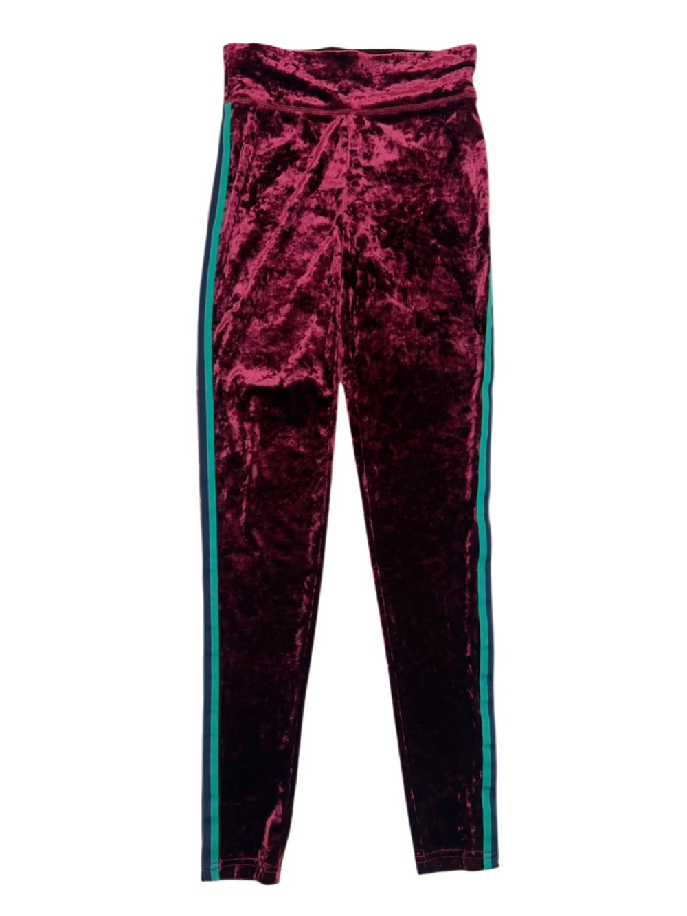 Aerie Side Stripe Red Velvet Leggings Size Small
